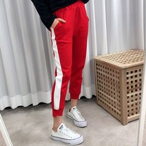 옆배색 언발 트레이닝 조거팬츠