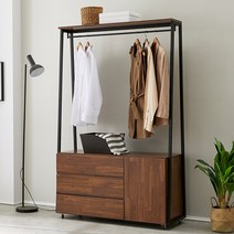 비잔틴 멀바우 이동식 서랍 행거, 3단 1200 행거