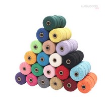 와요또 마크라메 실 컬러 면로프 13컬러 3mm/4mm 면실 100m 마크라메 재료, 4MM, 보라, 1개