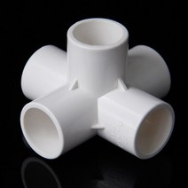 PVC 원형 파이프 연결 배수용 이음관 소켓 5구 32mm, 1개