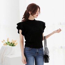 미나그램 여성용 베이토 프릴소매 하객 니트