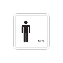 장애인 남자 화장실 점자 표지판 알루미늄 사인 100x100x3 1개입, 7개
