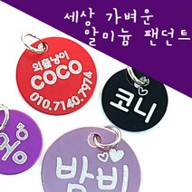 메이플펫 녹슬지않는 알루미늄인식표 팬던트별도판매, 02.알루미늄 뼈다귀핫핑크M, 1개