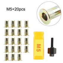 핸드 리벳 너트 세트 도구용 수동 리베터 20 개 포함 M3M12 간단한 설치 액세서리, 03 M5 20Pcs