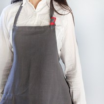원피스앞치마 린넨앞치마 여름앞치마 미용 주방 공방 미술, 차콜