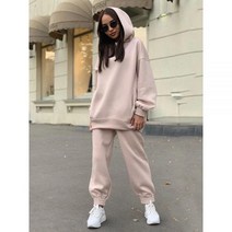 가을 의상 여성 투피스 세트 빅사이즈 운동복 후드 바지 캐주얼 스포츠 조깅 정장 겨울 투피스/세트