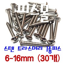 피스몰 나사 스텐 트라스1종피스 6-16mm (30개)