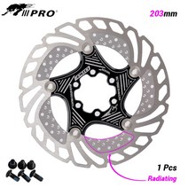 산악 자전거 MTB DH 6 인치 160/180/203mm 냉각 디스크 방열 브레이크 로터 다운 힐 플로팅 IIIPRO, 203mm BK Radiating