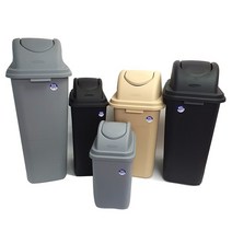 스윙휴지통(광신) 14L~50L 뚜껑유무선택 3색 다용도 쓰레기통, 50L, 베이지(뚜껑포함)