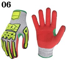 요술 카이맨 장갑 충격 방지 이음매 없는 니트 EN388 레벨 5 절단 방수 샌디 니트릴 코팅 안전 작업