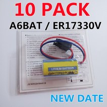 서보 A6BAT 용 PLC 배터리 ER17330V 3.6V 10 팩 100 신제품