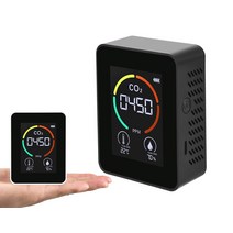 CO2 측정기 이산화탄소 농도계 이산화탄소 검출기 센서 CO2 미터 모니터 공기질 검출기 고정밀 휴대용 측정기 검측기 실시간 감시 온도습도 표시부착