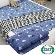 전자파없는 캠핑용 전기장판 EMF 침대 전기매트 무자계 워셔블 전기이불 차박용 휴대용 캠핑 전기요, 마운틴블루, 소형(67.5 x 180 cm)