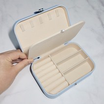 돌반지 보관함 백일반지 악세사리 반지 케이스 목걸이 거치대 슈베베, 블루