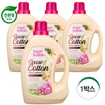 슈가버블 친환경섬유유연제 스노우코튼3LX4개, 1set