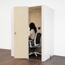 아이디어스터디 1인실 독서실책상 스터디듀오 플러스 옆문형 크림화이트 자연광LED스탠드+천정등 포함, 옆문형 크림화이트454525 34