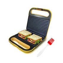 Health and Home Electric Indoor Grill Panini Press Gourmet Sandwich Maker 303G-Yellow, 1