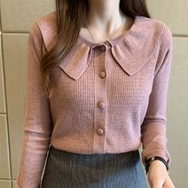 프릴 카라 니트가디건