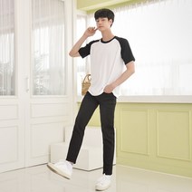 교복몰 [GBM] 슬림 일자 워싱진 (블랙)