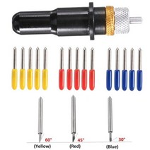 뉴 12mm 블랙 커팅 플로터 홀더 밀링 커터 5 개 블레이드 304560 도 Rolan d 비닐 커터 블레이드 롤란 d 비닐 커터 블레이드 뉴 커팅 플로터, 60