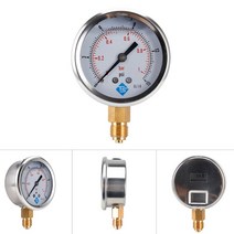1/4 BSP 압력 화합물 진공 게이지 글리세린 충전 68mm 다이얼 Vac ~ 10000 Psi 하단 장착, 05 0-10bar