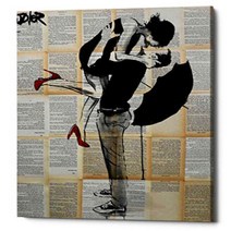 Epic Graffiti Always Again by Louie JOVE Gisele Canvas Wall Art 12”X18” Black, 1