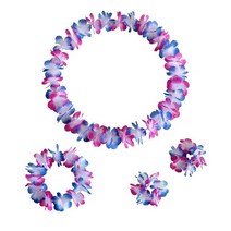 할로윈 가랜드 Leis 하와이안 목걸이 팔찌 Hula 댄스 화환 인공 꽃 넥 루프 Luau 파티 의상 액세서리, [06] No. 06