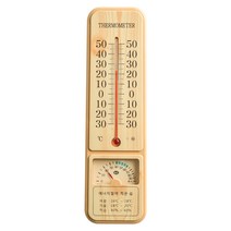 국산 플라이토 굿데이 나무무늬 온습도계 32.5cm, 굿데이 미송, 1개