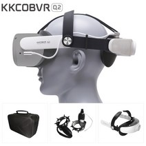 가상현실 헤드셋 VR 글라스 kkcobvr q2 oculus quest 2 스트랩 엘리트용 조절식 헤드 스트랩 배터리 팩 향상된 지원 및 편안함 터치 vr 액세서리, 주황색