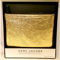 Neiman Marcus Leather 마크제이콥스 Marc Jacobs Designer Metallic Gold Clutch Purse Pouch 118185