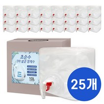 크로바 초순수 3차 살균 정제수 10L 묶음 반도체 UV살균 지게차배터리 가습기 멸균증류수 의료용 산업용 가정용, 25개, 10L x25(파렛+렙)