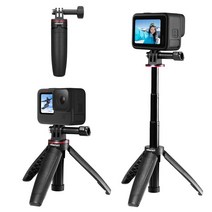 Ulanzi GoPro 전용 셀카 막대 셀카 막대 3단 신축 3way 셀카 막대 신축 일각 삼각, 상세페이지 참조, 1개