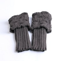 지뢰계 레그워머 양산형 니트 니삭스 발토시 발목토시, one size, 17cm dark grey
