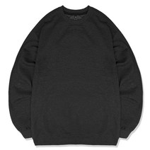 무지 쭈리 맨투맨 남녀공용 빅사이즈 오버핏 티셔츠 M-4XL