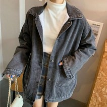 휴드 겔로프 기모이너 데님 자켓