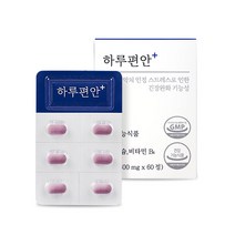 하루수면연구소 하루편안 스트레스 긴장 완화 영양 제품 테아닌 마그네슘 비타민B6, 1개월분