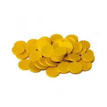 30mm목재토큰50개(노랑색), 단품