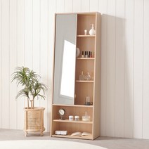 F4156 슬라이드형 전신거울 수납 화장대 600 2colors, 아이보리