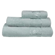 Marmaris Co. Bamboo Towels 럭셔리 목욕 타월 3개 세트 핸드 및 페이스 세트 욕실용 완벽한 (차콜), Seafoam
