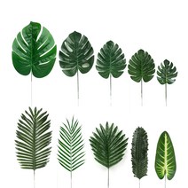 야자수잎 인테리어조화 수박잎 나뭇잎 꽃 장식, 해바리기잎