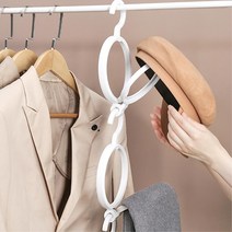 자취방 옷장수납 스카프걸이 원형행거 핸드백 후크 원룸 리모델링 정리용품 좁은방, 화이트