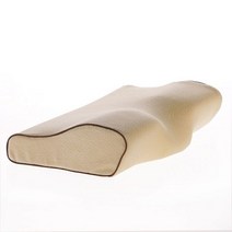 잠잘오는 편한 꿀잠 베개 경추목 경추 배개 메모리 폼 슬로우 리바운드 소프트 슬립, Beige Yellow