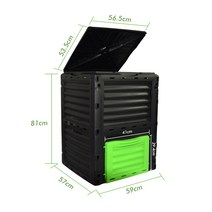 대용량 퇴비통 300L 비료 낙엽 폐기물 거름 쓰레기 효소 처리함 농업 음식물, 신형 450l 스택