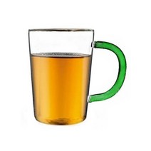 아트박스/마누크리스탈 내열유리 그린손잡이 12oz 티머그(1p), 단품, 옵션선택:본품