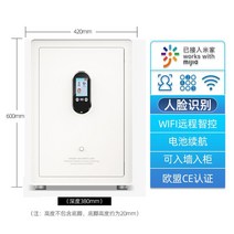 안전 소형금고 디지털 미니 돈통 가정용 캐쉬박스 스마트 비밀, 60MP 얼굴인식+화이트