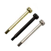 방문손잡이 래치 버튼 면판 피스세트 부속품 잠금핀 스트라이커 문손잡이, 실버핀(40mmx2mm)