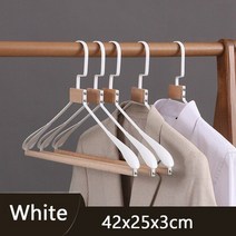 옷걸이 옷장 정리함 의류 보관 디스플레이 랙 나무 바지 5 개, A. WHITE