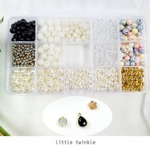 베이지플라워블랙드롭큐빅DIY풀세트 우정 팔찌 걸이 비즈 론델 이니셜 마스크스트랩 만들기 집콕키트 DIY풀세트, 13베이지플라워블랙드롭큐빅DIY풀세트, 이니셜영문5글자배송메모에써주세요