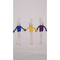 걱정 인형 만들기 단품 DIY키트 키링 가방장식 마크라메 공예 취미 단체수업 재료 실, D형키링_은색, 레드