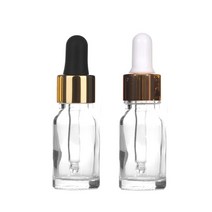 투명 유리병 골드스포이드 10ml (흰색고무/검정고무), 투명 유리병 골드스포이드 검정고무 10ml